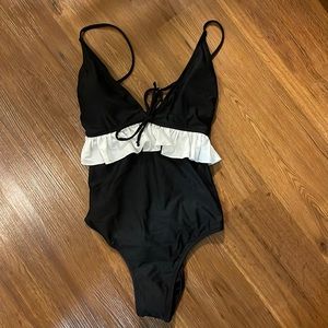 Black and white bathing suit!